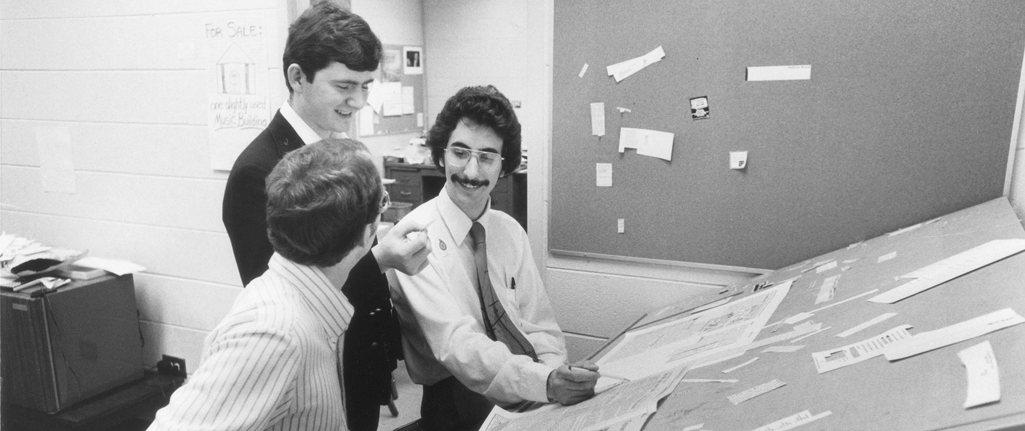Students making edits to the paper