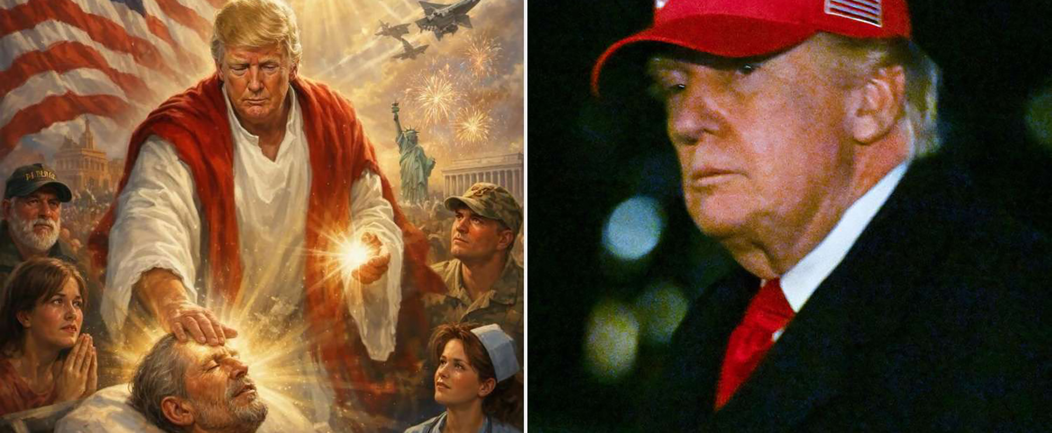 Trump posted an AI-generated image of himself as Jesus on April 12.